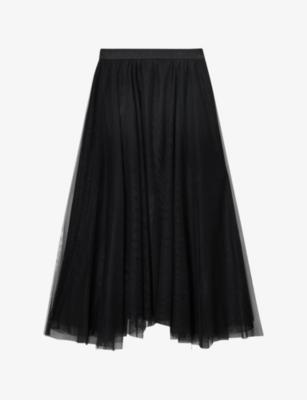 Ally Pointed-Hem Tulle Midi Skirt by ALLSAINTS
