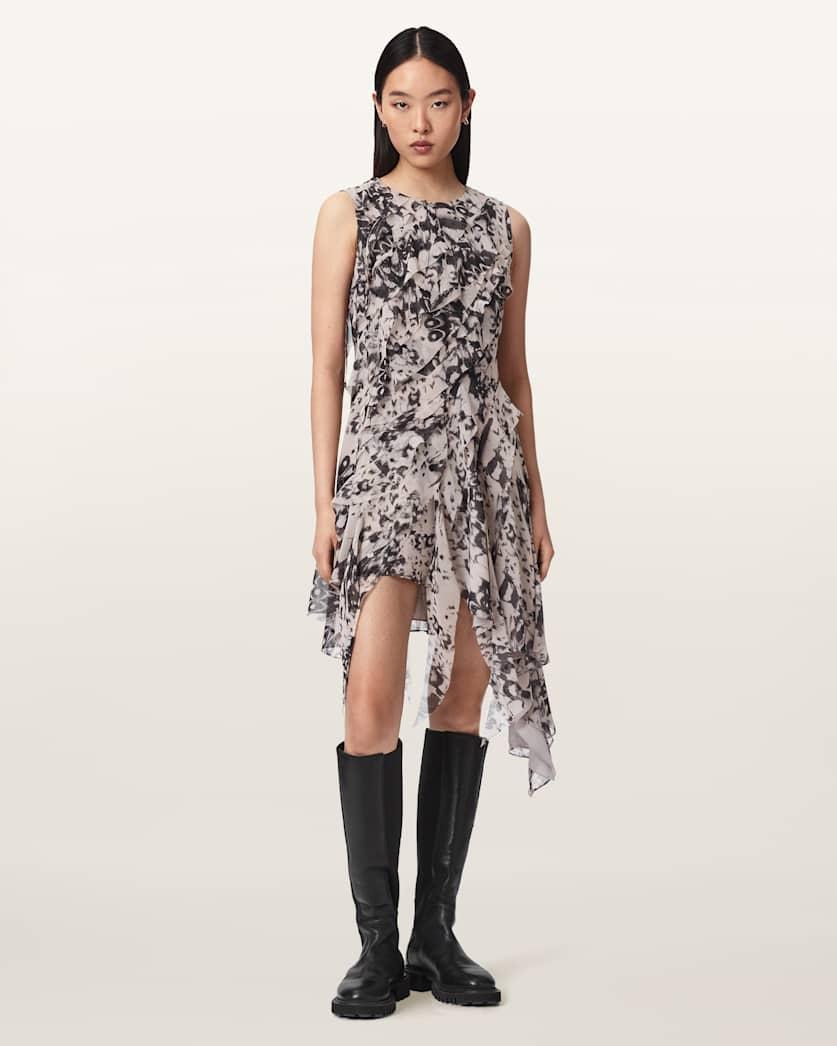 Angie Asymmetric Mini Dress by ALLSAINTS