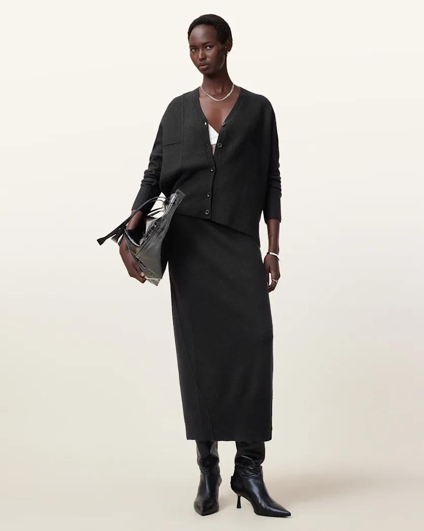 Antonia V-Neck Merino Wool Cardigan by ALLSAINTS