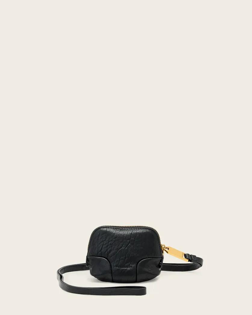 Ares Leather Grain Lanyard Pouch by ALLSAINTS