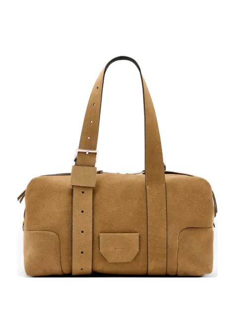 Ares buckle-detail suede shoulder bag by ALLSAINTS