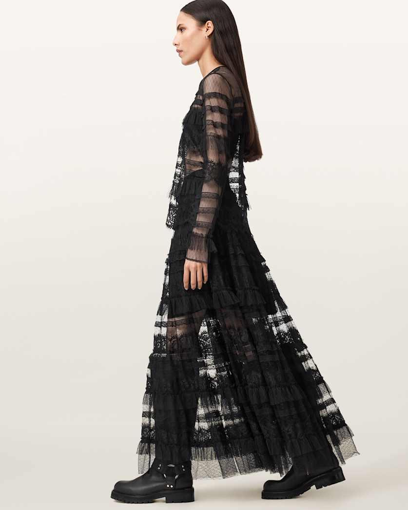 Arlea Tulle Blend Maxi Skirt by ALLSAINTS