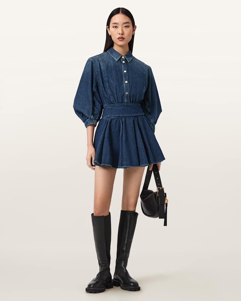 Arlo Denim Mini Dress by ALLSAINTS
