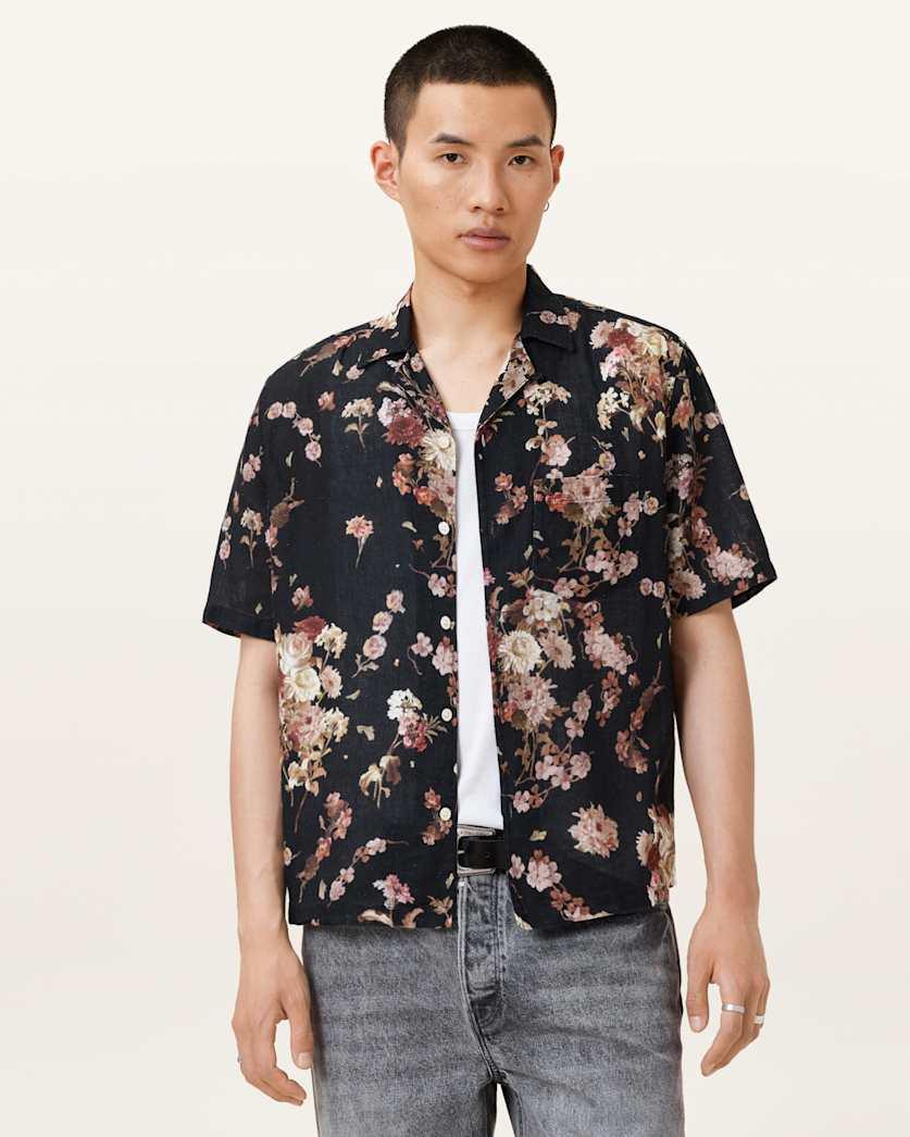 Armada Floral Linen Shirt by ALLSAINTS