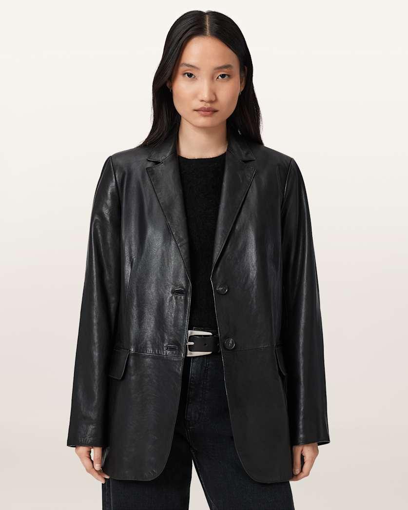 Arna Leather Blazer by ALLSAINTS