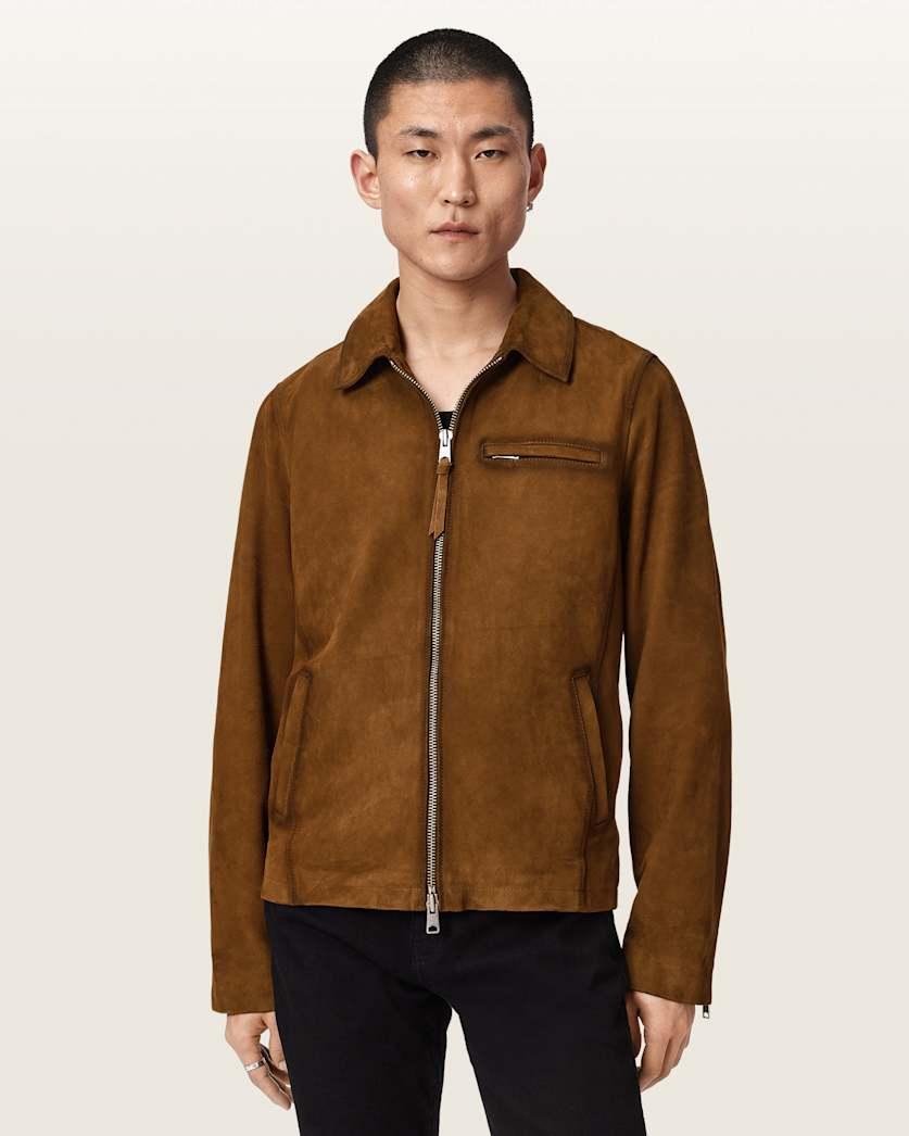 Ashwood Long Sleeve Suede Jacket by ALLSAINTS