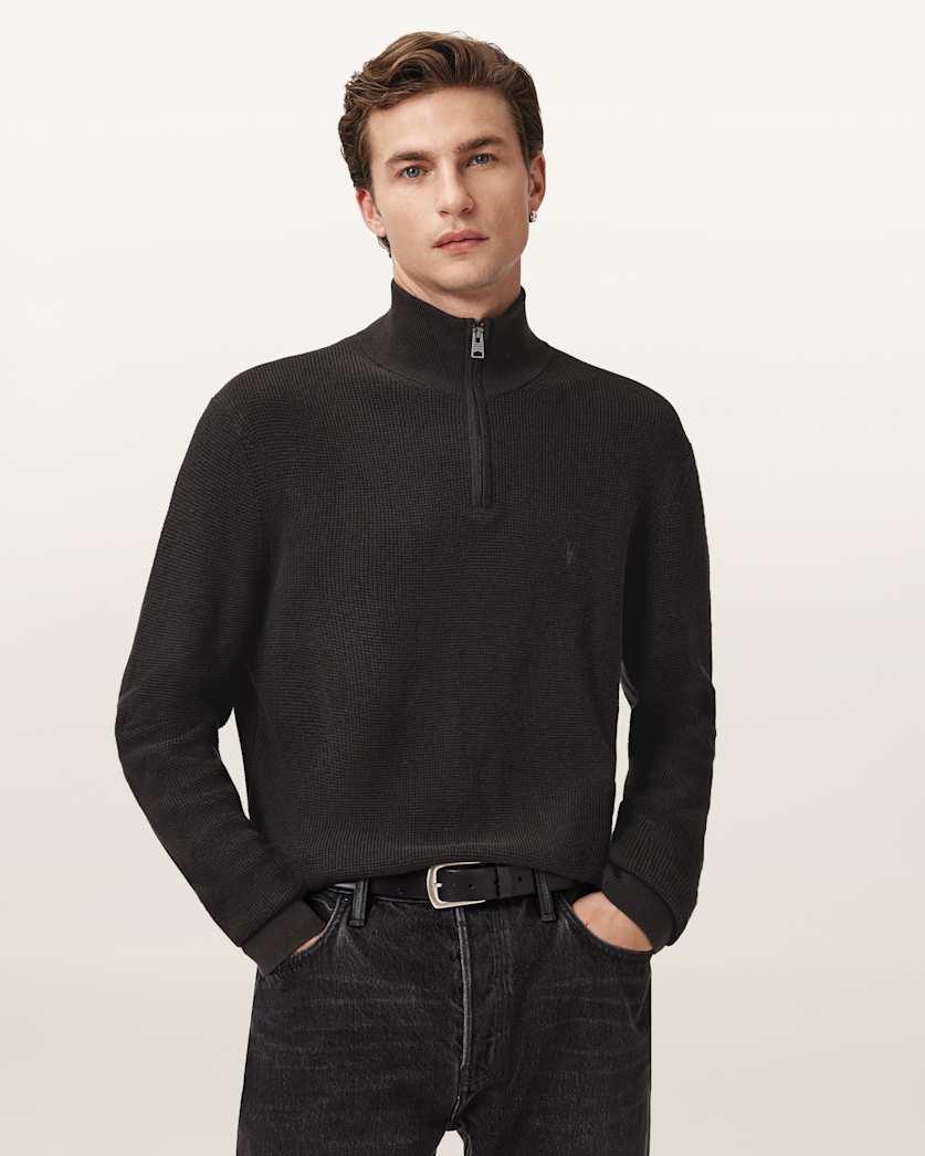 Aspen Funnel Neck Ramskull Jumper by ALLSAINTS