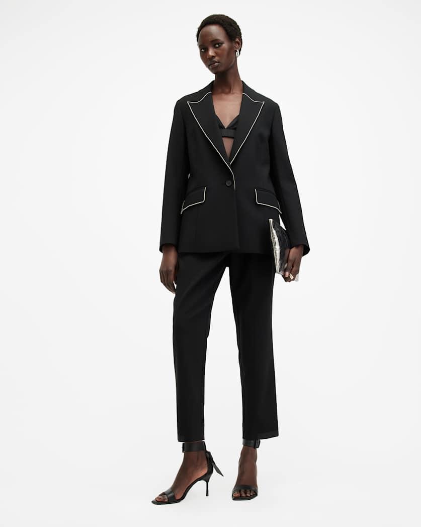 Atlas Embellished Trim Blazer by ALLSAINTS