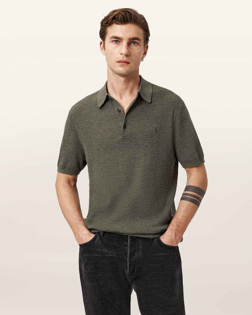 Aubrey Ramskull Short Sleeve Polo Shirt by ALLSAINTS