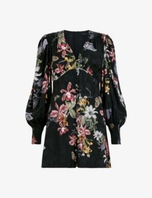 Auden Sanibel floral-print woven mini dress by ALLSAINTS