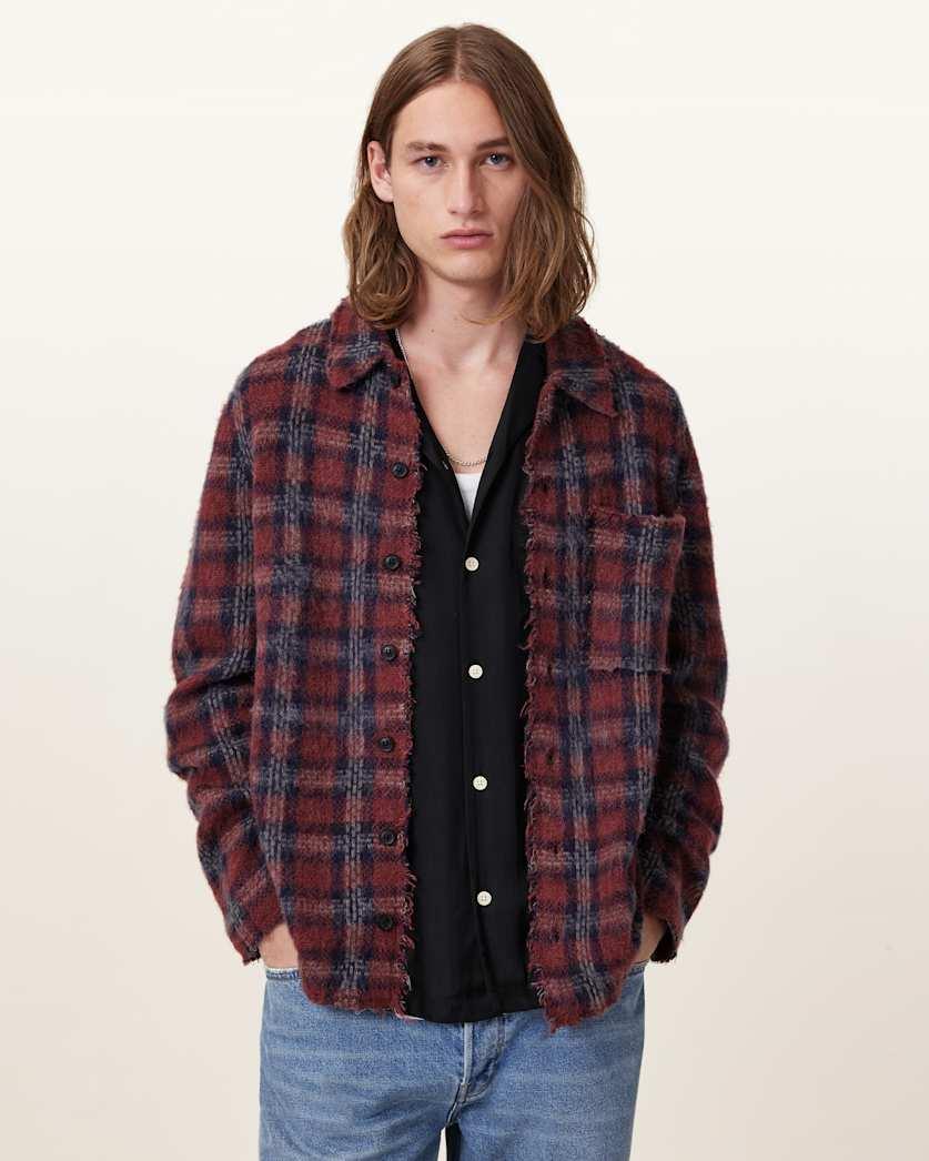 Austin Checked Brushed Cardigan by ALLSAINTS