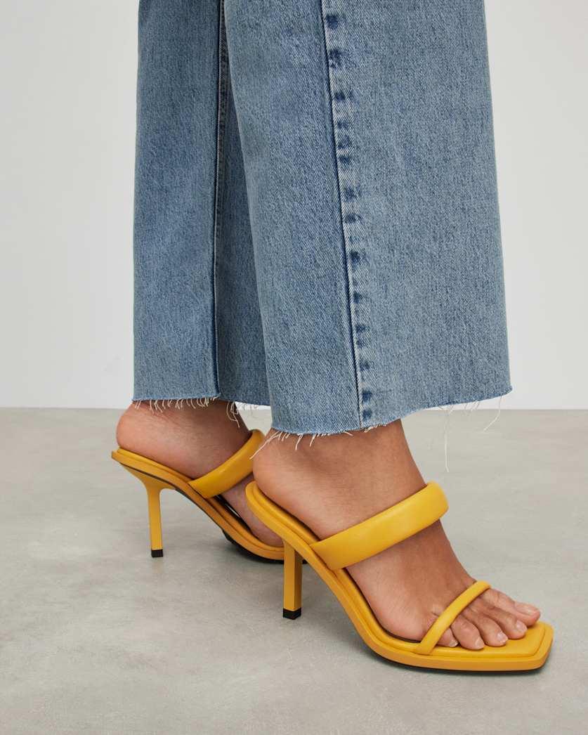 Ava Leather Heeled Sandals by ALLSAINTS