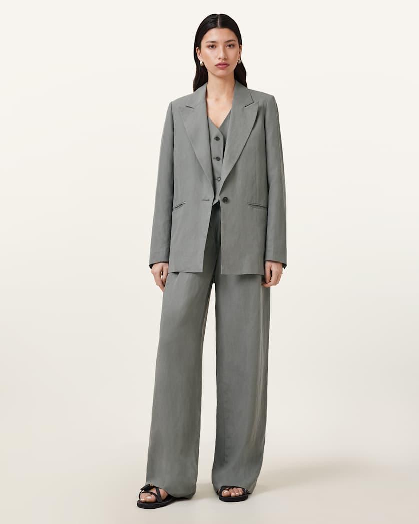 Averie Tencel Relaxed Fit Linen Blend Blazer by ALLSAINTS