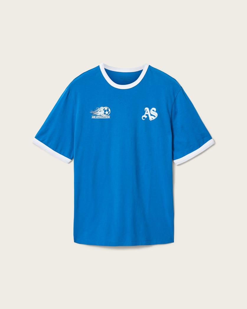 Azzurri Short Sleeve Football T-Shirt by ALLSAINTS