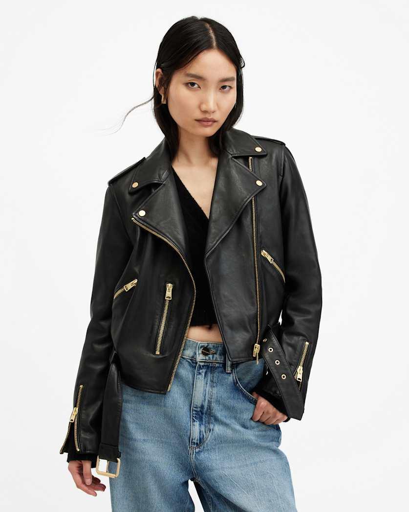 Balfern Leather Biker Jacket by ALLSAINTS