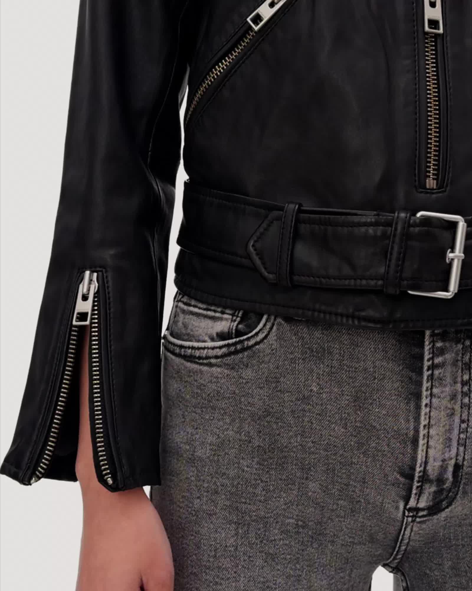 Balfern Leather Biker Jacket by ALLSAINTS