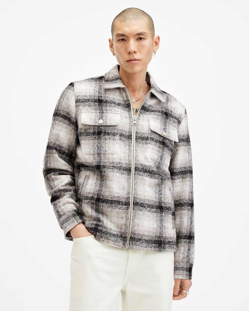 Banshee Textured Checked Jacket by ALLSAINTS