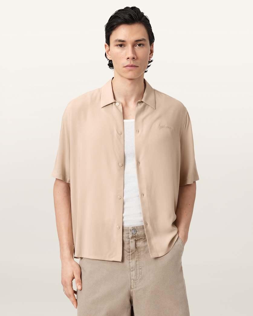 Baron Embroidered Boxy Shirt by ALLSAINTS