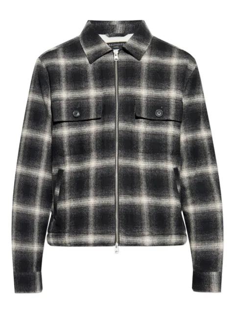 Bayo plaid zip-up overshirt by ALLSAINTS