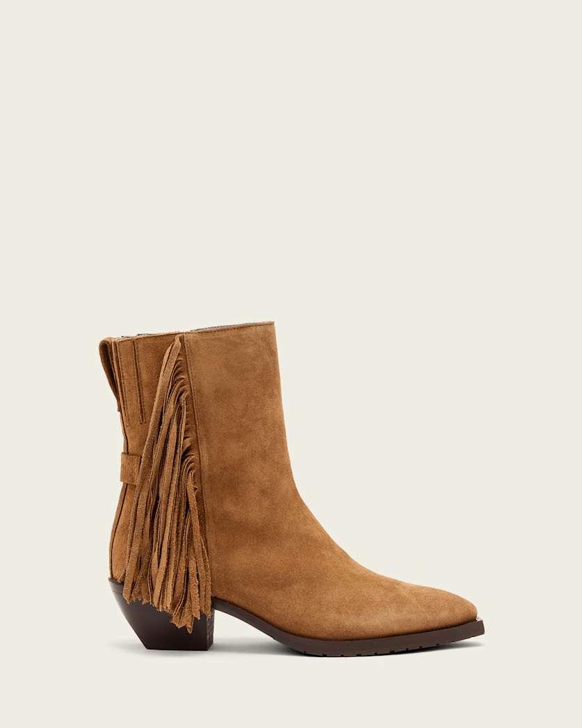 Bazely Fringe Boots by ALLSAINTS