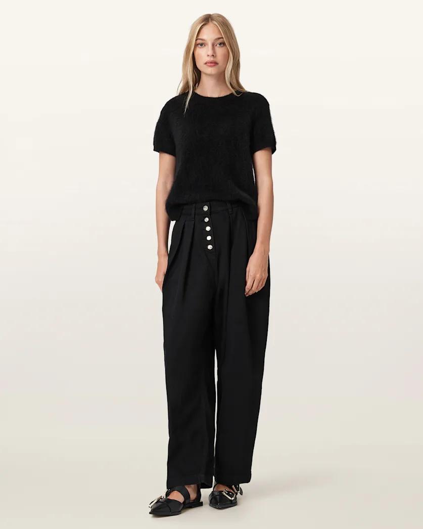 Becca Pleated Barrel Leg Trousers by ALLSAINTS