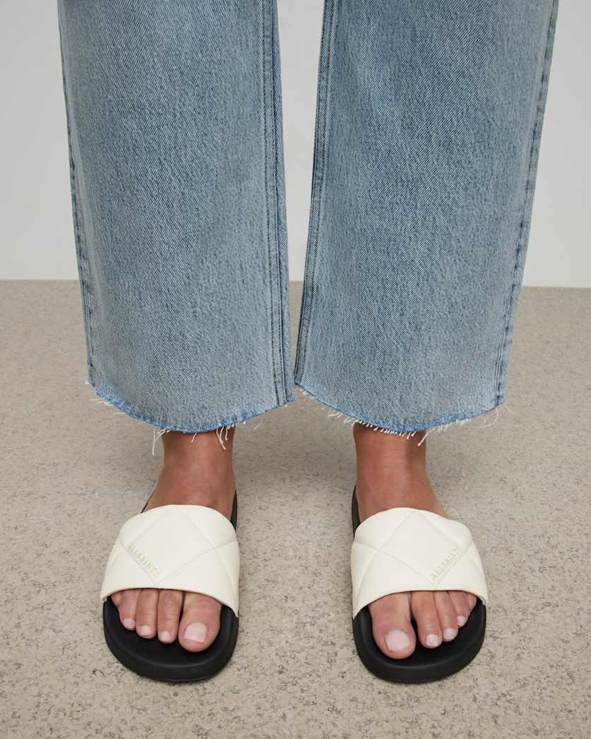 Bell Quilted Leather Sliders by ALLSAINTS