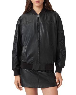 Belle Leather Bomber Jacket by ALLSAINTS