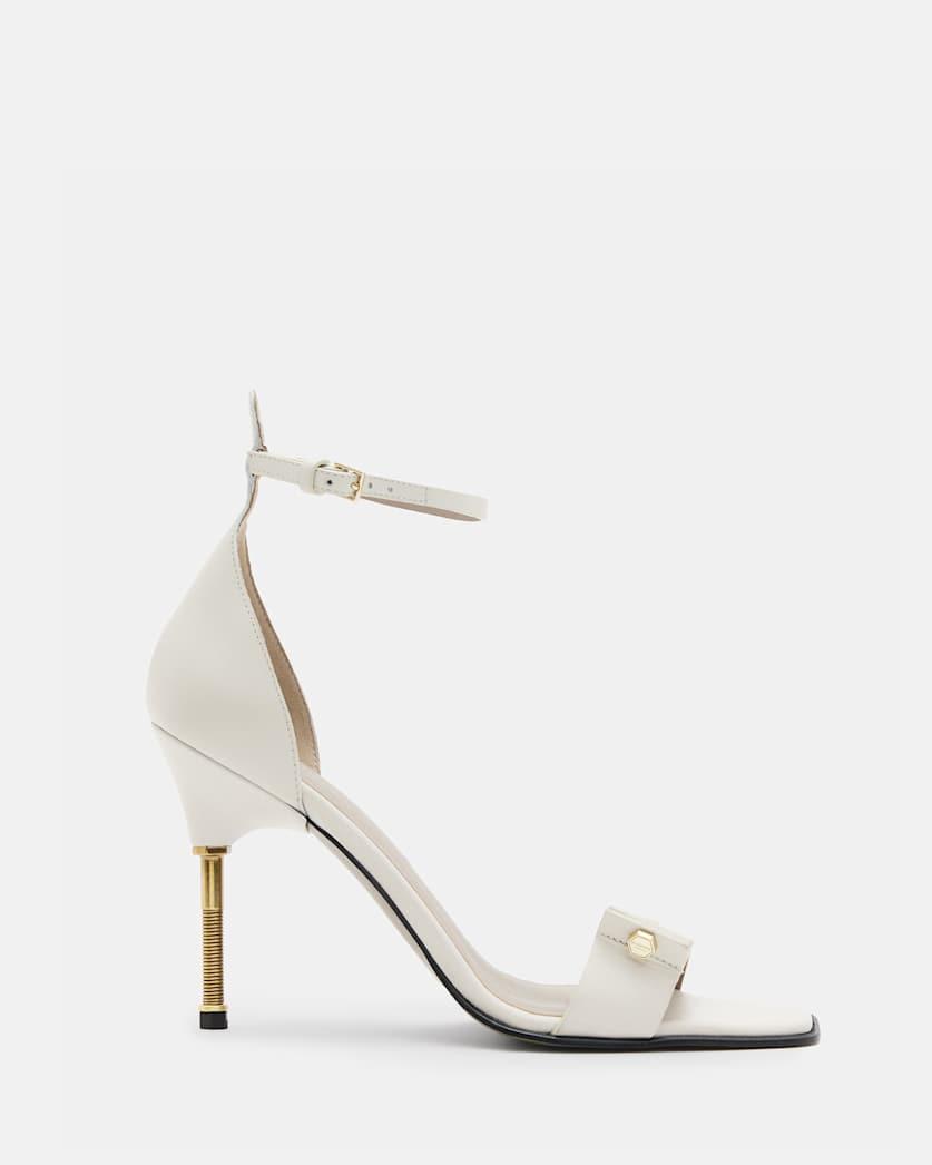 Betty Square Toe Leather Heeled Sandals by ALLSAINTS