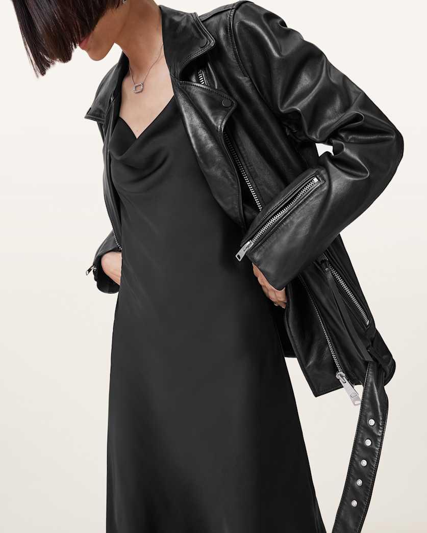 Billie Relaxed Fit Leather Biker Jacket by ALLSAINTS