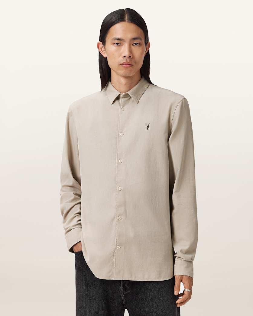 Birchwood Ramskull Long Sleeve Corduroy Shirt by ALLSAINTS