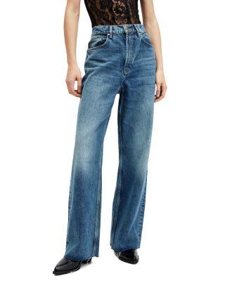 Blake Mid Rise Wide Leg Jeans in Dark Indigo by ALLSAINTS