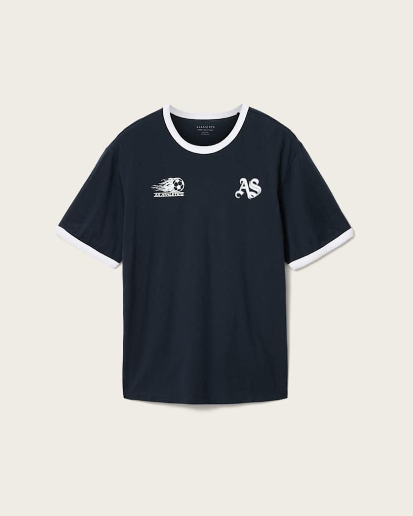 Bleus Short Sleeve Football T-Shirt by ALLSAINTS