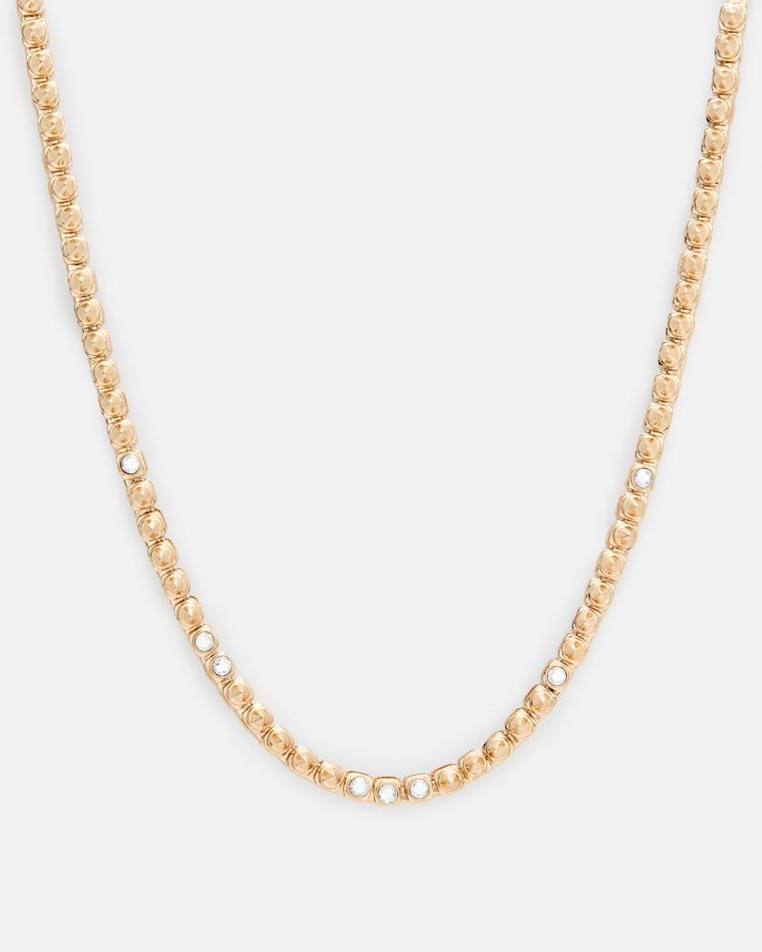 Bobbie Box Chain Studded Necklace by ALLSAINTS