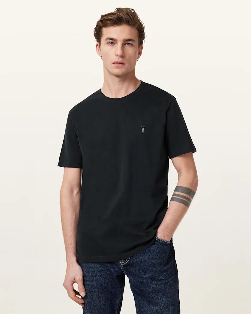 Brace Brushed Cotton Crew Neck T-Shirt by ALLSAINTS