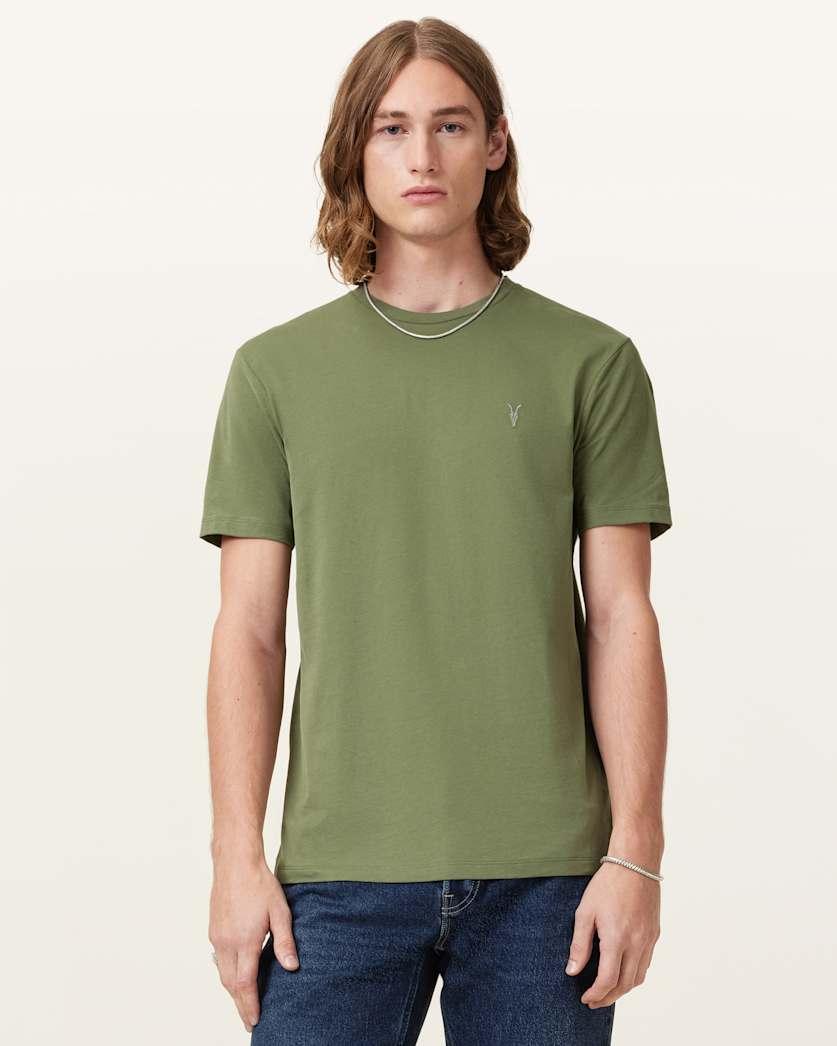 Brace Brushed Cotton Crew Neck T-Shirt by ALLSAINTS