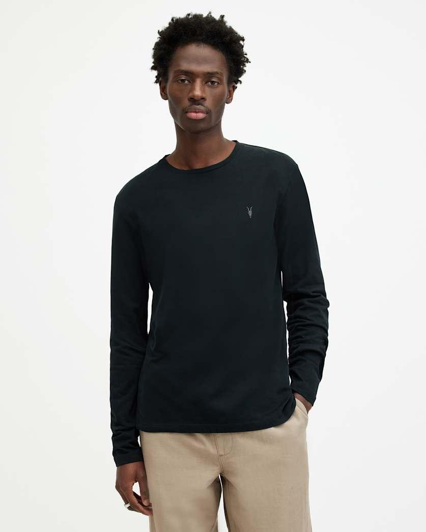 Brace Brushed Cotton Long Sleeve T-Shirt by ALLSAINTS