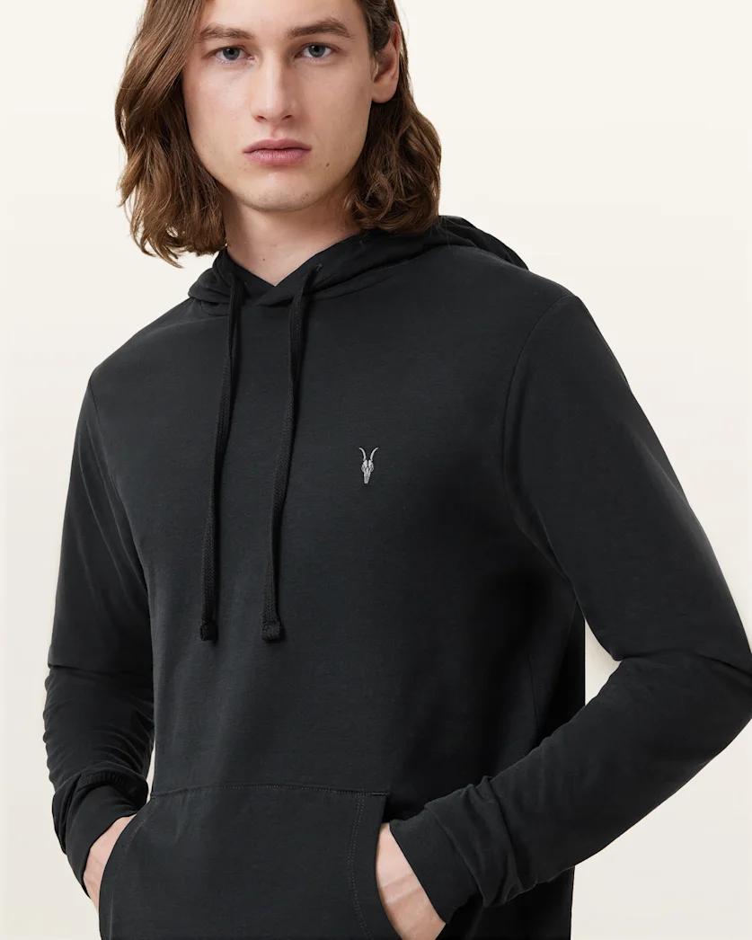 Brace Pullover Brushed Cotton Ramskull Hoodie by ALLSAINTS