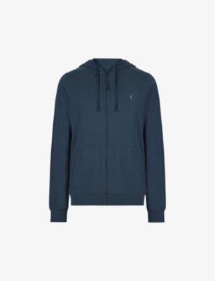 Brace logo-embroidered cotton-jersey hoody by ALLSAINTS