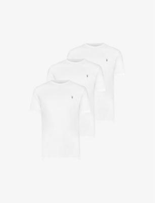 Brace logo-embroidered pack of three cotton-jersey T-shirts by ALLSAINTS