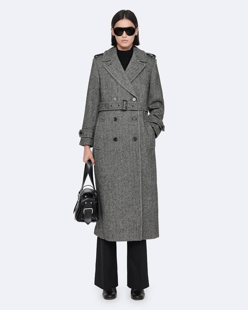Brescia Double-Breasted Wool Trench Coat by ALLSAINTS