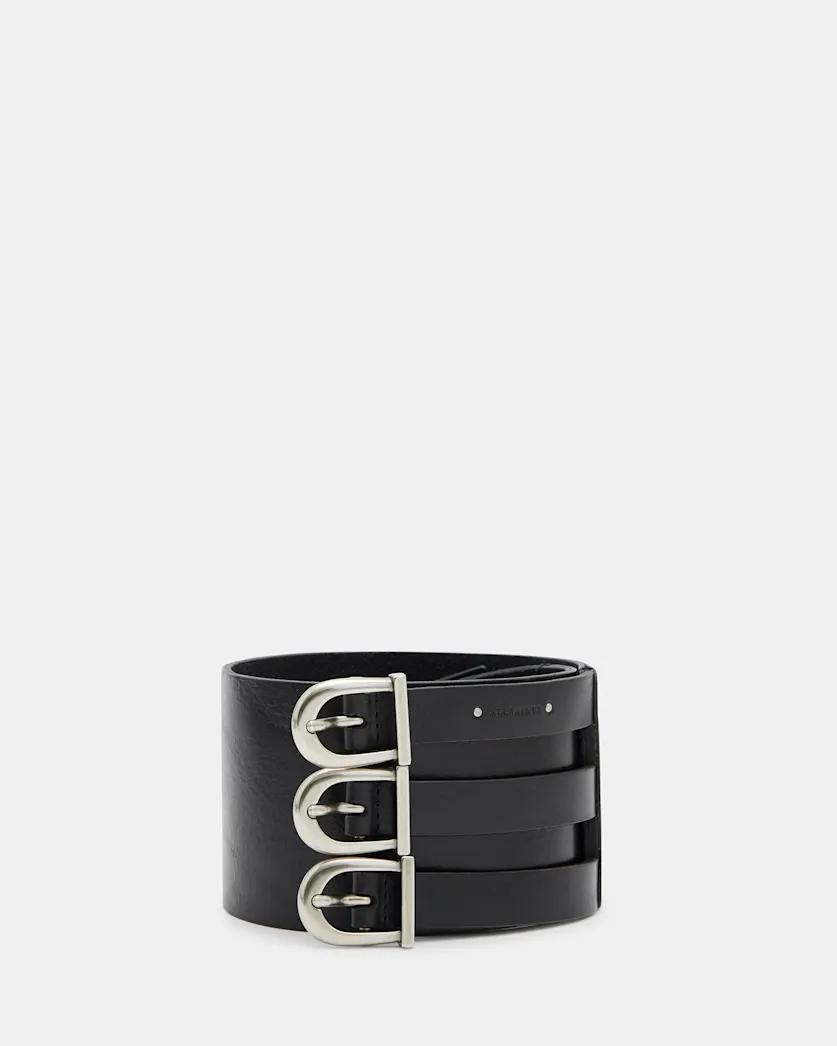 Briony Wide Leather Waist Belt by ALLSAINTS