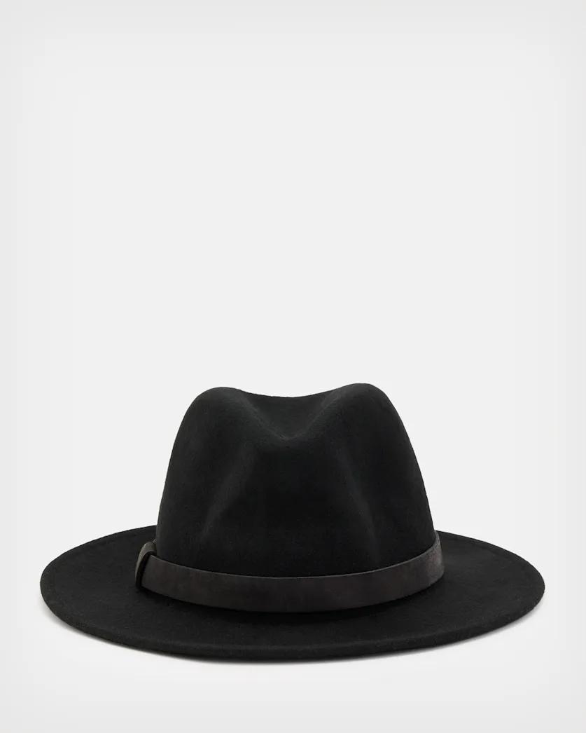 Bronson Wide Brim Wool Fedora Hat by ALLSAINTS