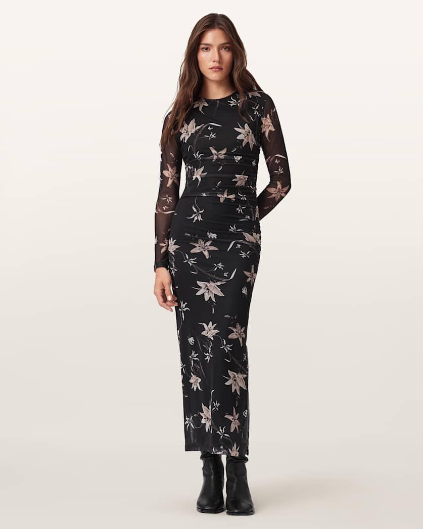 Caia Mesh Maxi Dress by ALLSAINTS