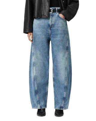 Carter Mid Rise Barrel Jeans in Indigo by ALLSAINTS