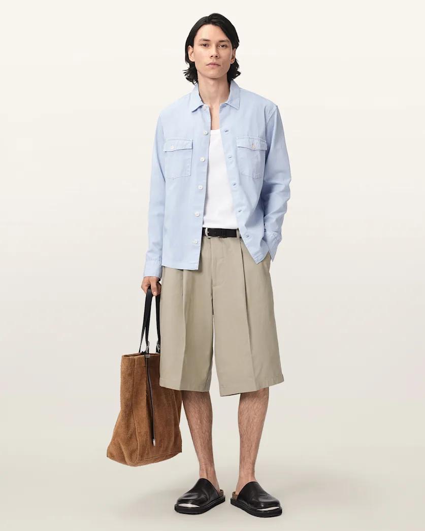 Castro Wide Leg Cotton Shorts by ALLSAINTS