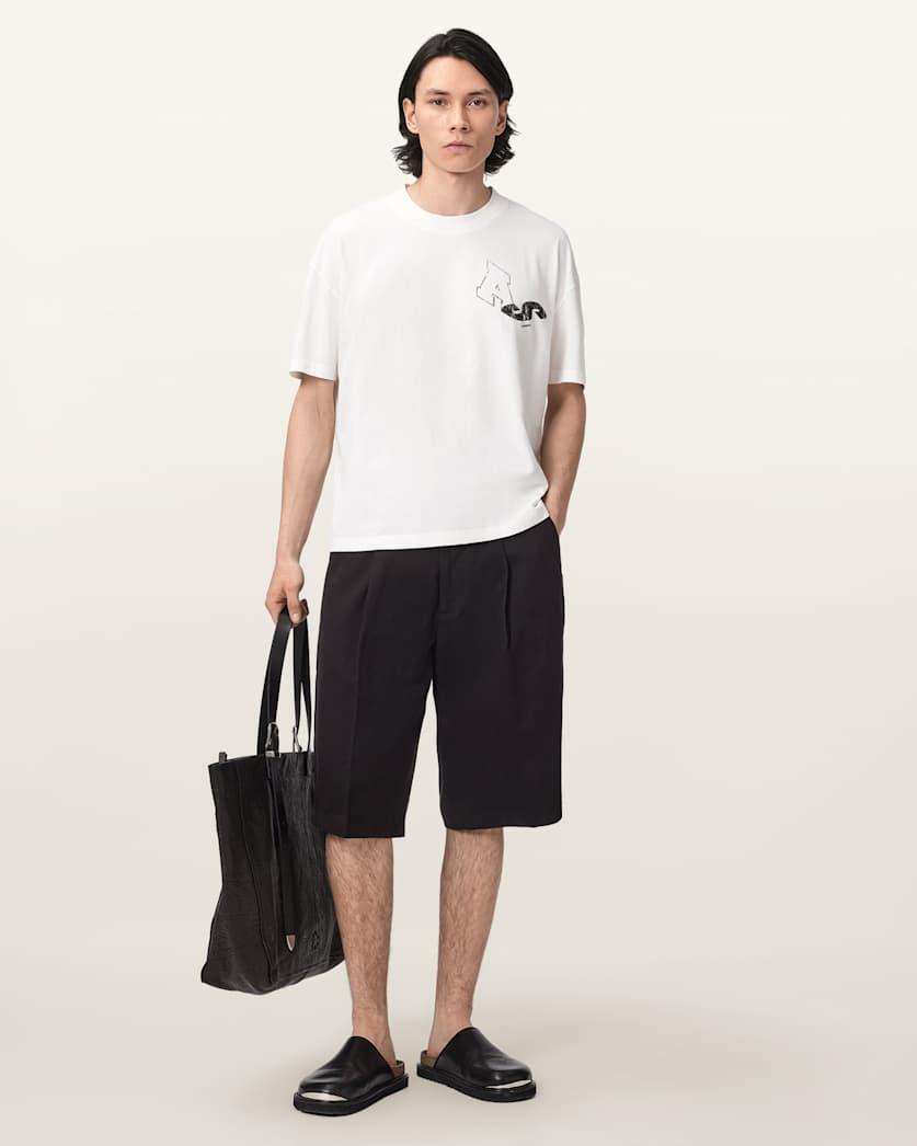 Castro Wide Leg Cotton Shorts by ALLSAINTS