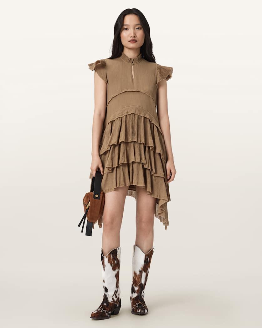 Cavarly Cotton Mini Dress by ALLSAINTS