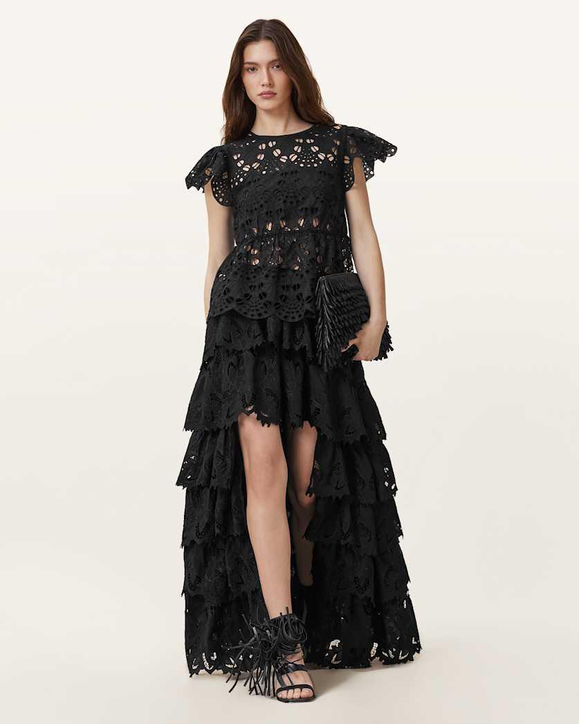 Cavarly Embroidered Maxi Skirt by ALLSAINTS