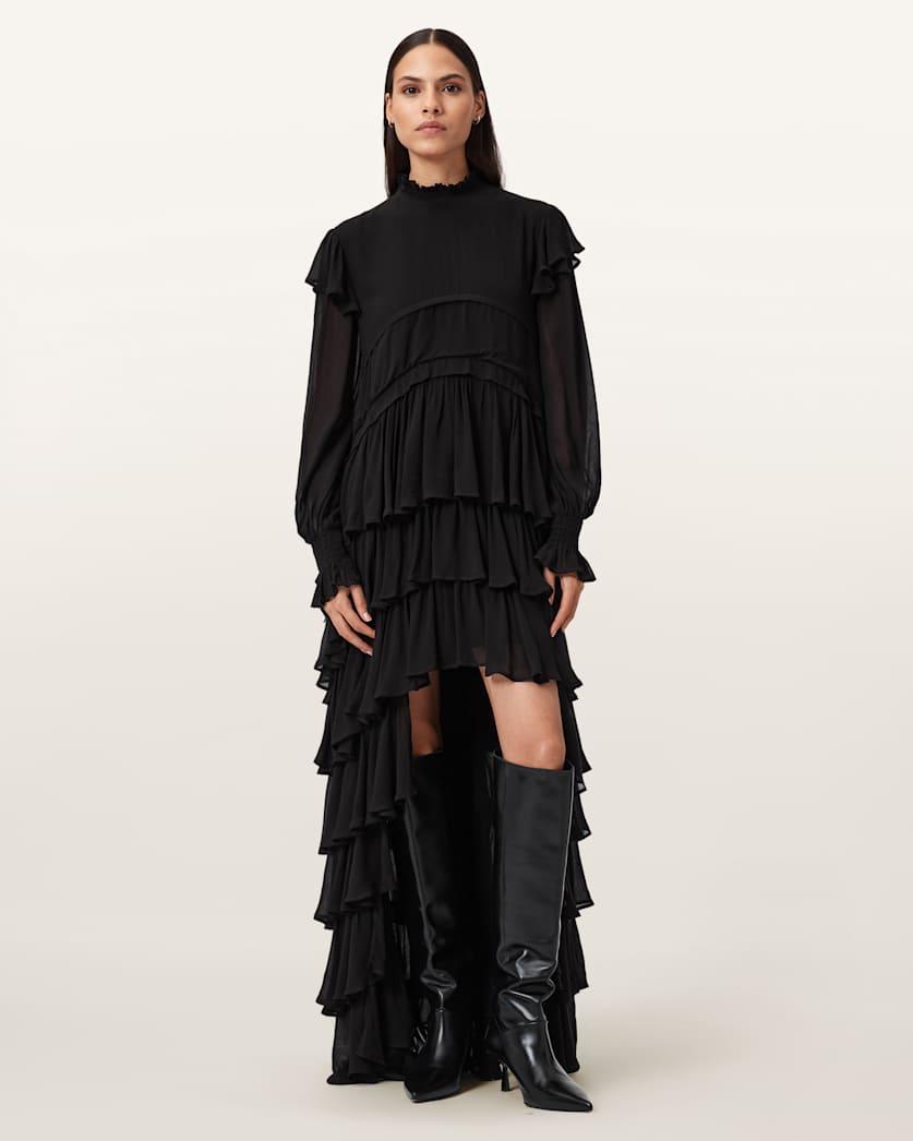 Cavarly Tiered Ruffle Maxi Dress by ALLSAINTS