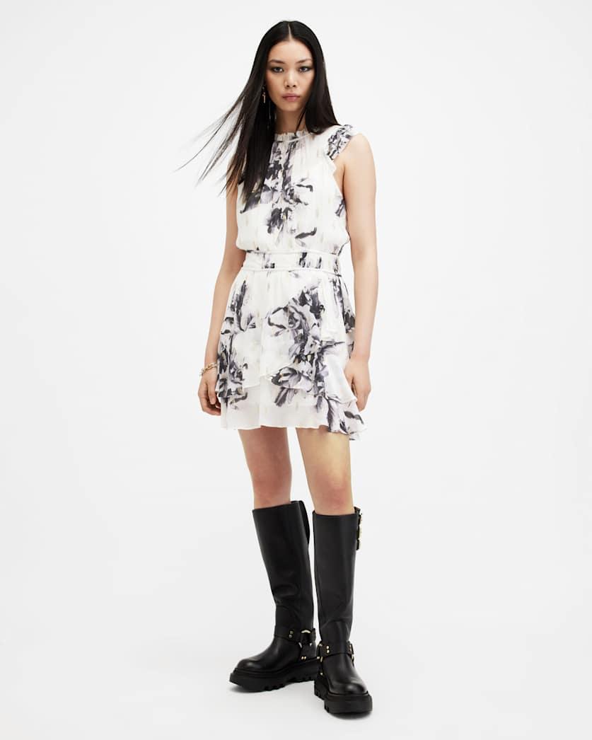 Caylan Floral Print Mini Dress by ALLSAINTS